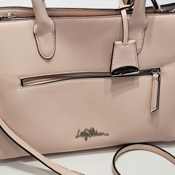 Libby Edelman Pink Satchel with Adjustable Strap for Shoulder Bag and Crossbody - Picture 12 of 12